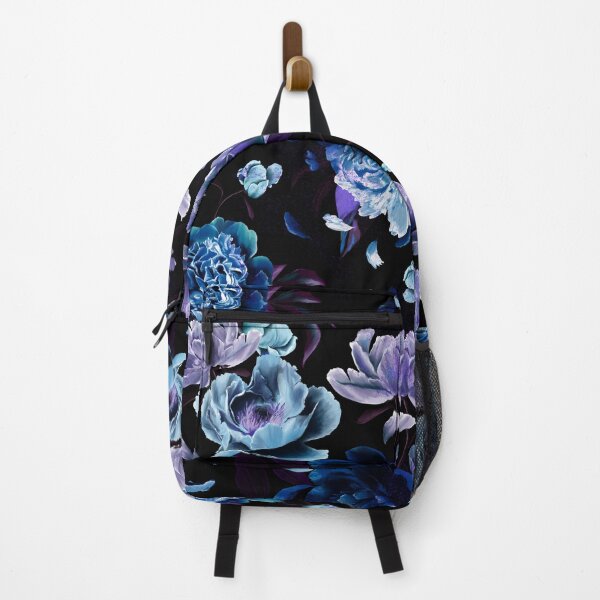 Item preview, Dark Midnight Peonies Flowers Blue designed and sold by Anis Illustration.