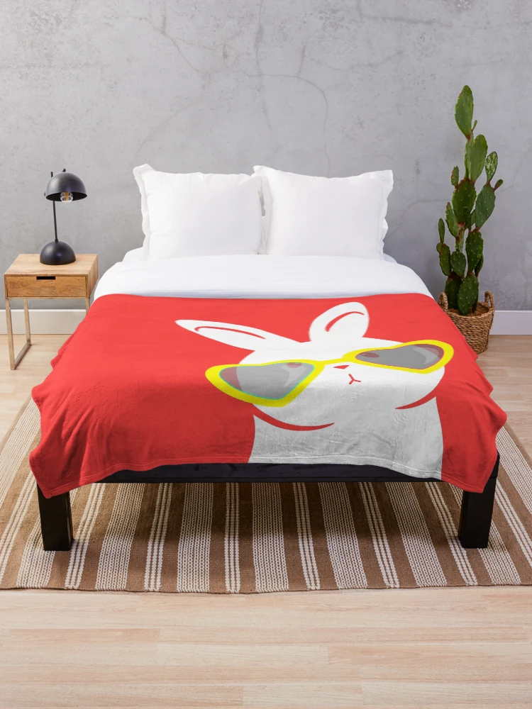 Thumbnail 1 of 6, Throw Blanket, Curious Rabbit designed and sold by urrin DESIGN.
