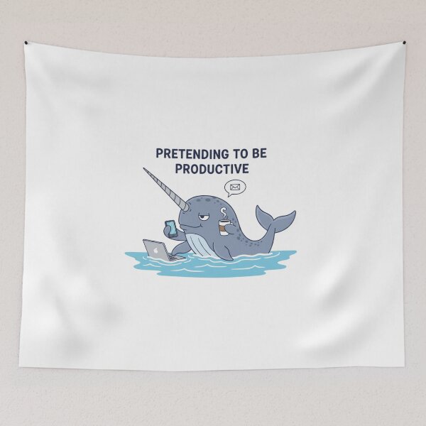 Item preview, Productive Narwhal: Pretending To Be Productive designed and sold by LaElee.