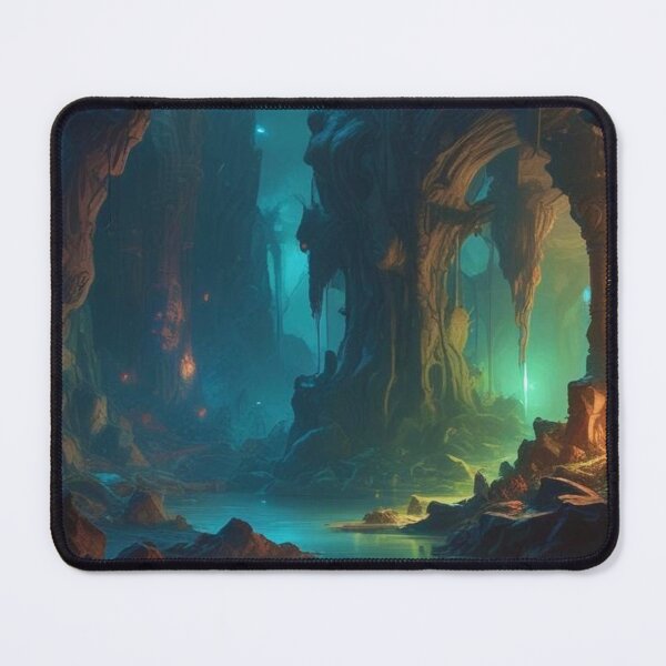 Item preview, Exploring the Caverns - Dark Fantasy Art concept designed and sold by Delerat7.