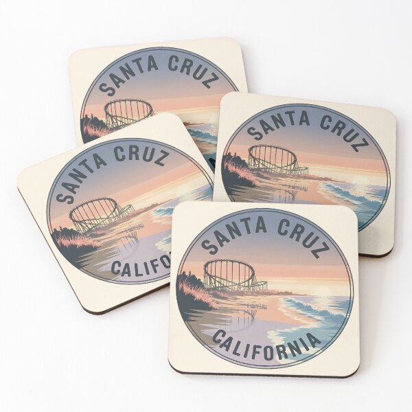 Item preview, Santa Cruz California Retro Circle Sticker designed and sold by Horizon Tales.