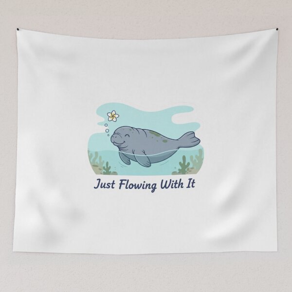 Item preview, Zen Manatee: Just Flowing With It designed and sold by LaElee.