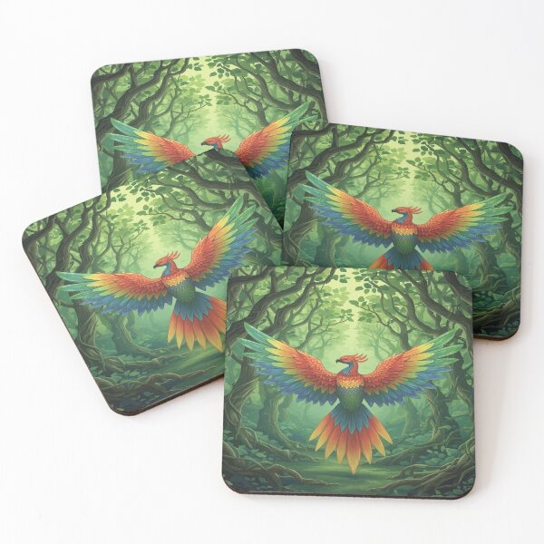 Item preview, Rainbow Bird Embraced by the Forest designed and sold by DreamistStore.