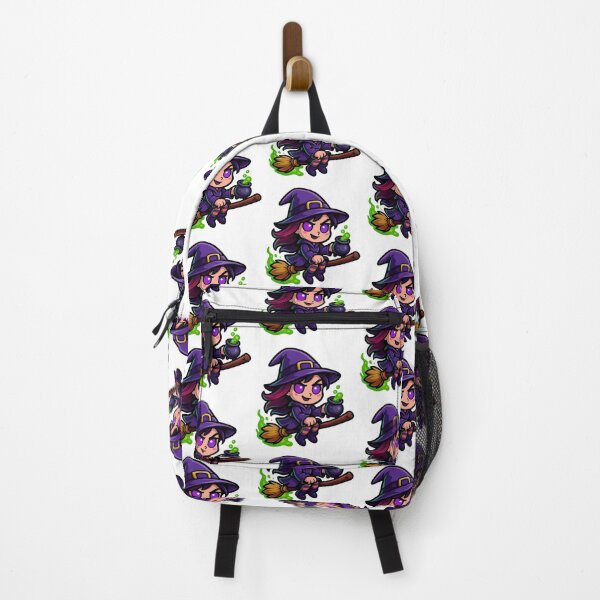 Item preview, Chibi Witch on Broom with Potion – Kawaii Halloween Design designed and sold by Ahau Designs.