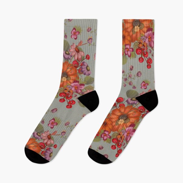 Item preview, Cozy Pumpkin Floral with Critters designed and sold by Kathryn-Designs.