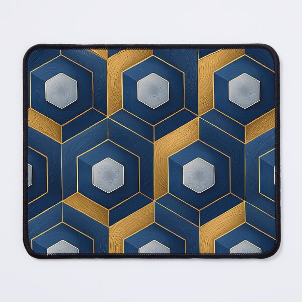 Item preview, Modern Hexagon Wood & Metal Pattern designed and sold by omiartsist.