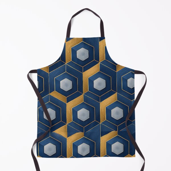 Item preview, Modern Hexagon Wood & Metal Pattern designed and sold by omiartsist.
