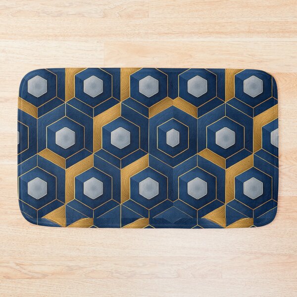 Item preview, Modern Hexagon Wood & Metal Pattern designed and sold by omiartsist.