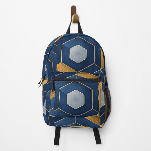 Item preview, Modern Hexagon Wood & Metal Pattern designed and sold by omiartsist.