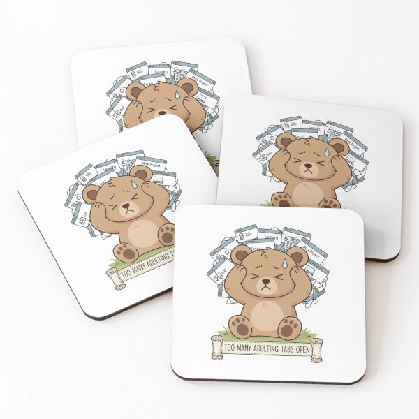 Item preview, Overwhelmed Bear: Too Many Adulting Tabs Open designed and sold by LaElee.