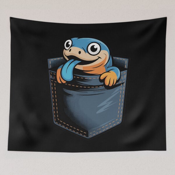 Item preview, Pocket Blue Tongue Skink Cute Cartoon Lizard designed and sold by Blok45.