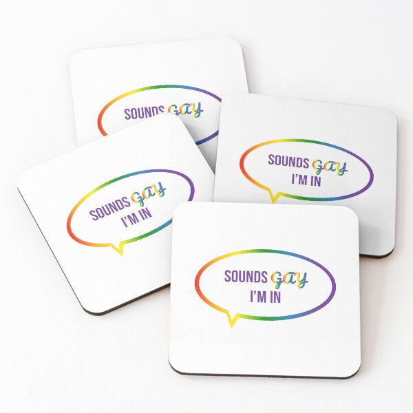 Item preview, Sounds Gay I'm In Funny Rainbow Pride Quote Full Colour designed and sold by RyanGDesign.