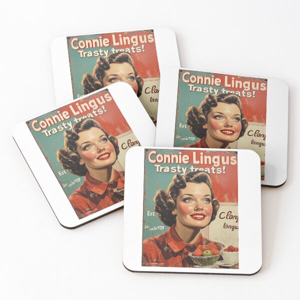 Item preview, Connie Lingus Tasty Treats Vintage Spoof Advertisement designed and sold by IanBakerToons.