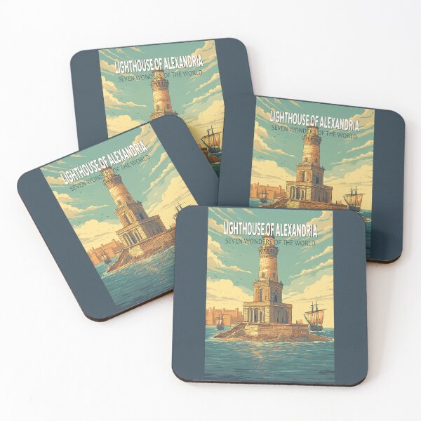 Item preview, Lighthouse of Alexandria Illustration Seven Wonders Vintage designed and sold by KrisSidDesigns.
