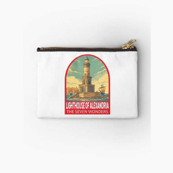Item preview, Lighthouse of Alexandria Illustration Seven Wonders Art Emblem designed and sold by KrisSidDesigns.