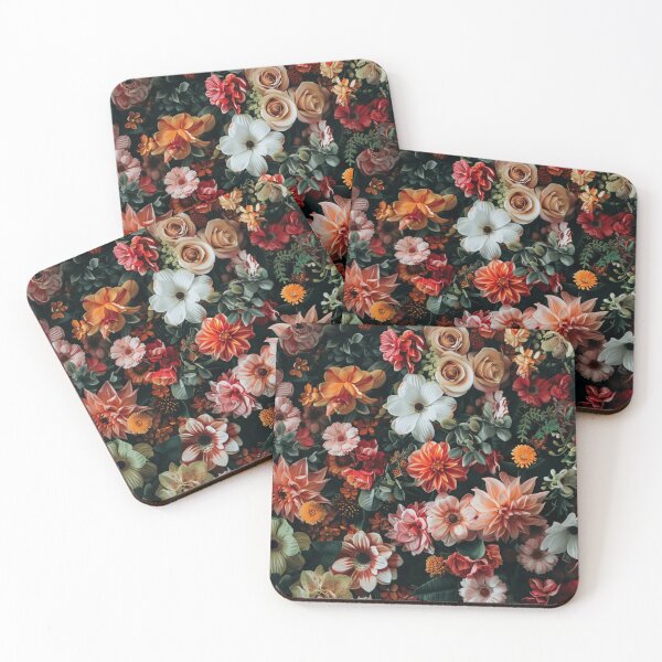 Item preview,  Black colorful floral pattern - cottagecore forestcore  designed and sold by cocomelon168.