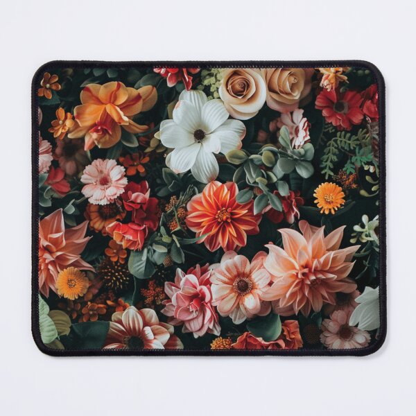 Item preview, Black colorful floral pattern - cottagecore forestcore designed and sold by cocomelon168.