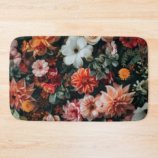 Item preview,  Black colorful floral pattern - cottagecore forestcore  designed and sold by cocomelon168.