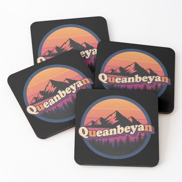 Item preview, Queanbeyan Retro Sunset Mountains designed and sold by DesignDazzles.
