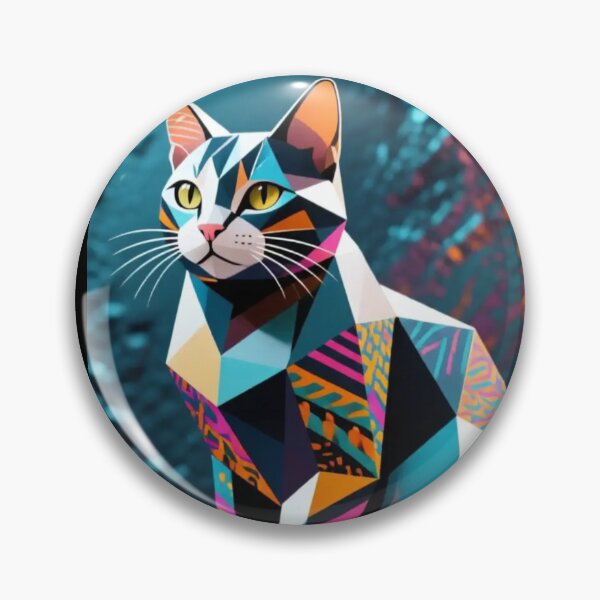 Item preview, Colorful cute geometric cat  designed and sold by Dogandesighn.