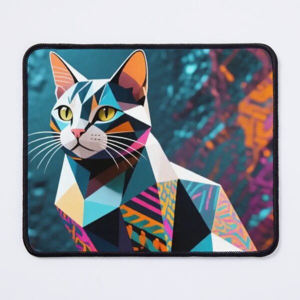 Item preview, Colorful cute geometric cat designed and sold by Dogandesighn.