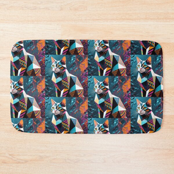 Item preview, Colorful cute geometric cat  designed and sold by Dogandesighn.
