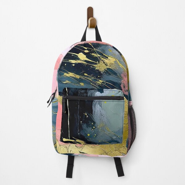 Item preview, Gold Leaf Abstract with Pink, Grey, and Dark Tones designed and sold by LanaGustavsson.