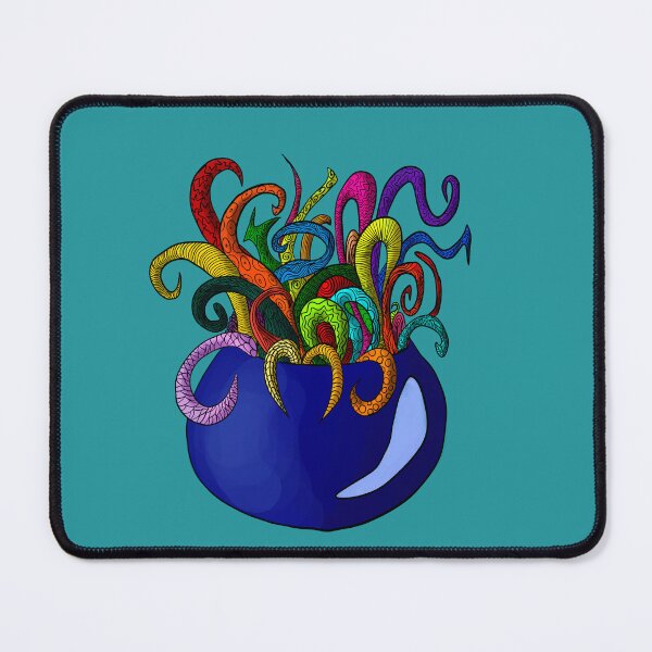 Item preview, Colorful Tentacle Pot – Abstract Psychedelic Art designed and sold by creativevandal.