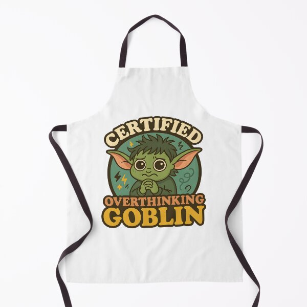 Item preview, Certified Overthinking Goblin – Funny Anxiety Meme Goblin Sticker & Shirt designed and sold by Cat & Coffee Studio.