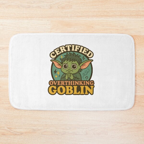 Item preview, Certified Overthinking Goblin – Funny Anxiety Meme Goblin Sticker & Shirt designed and sold by Cat & Coffee Studio.