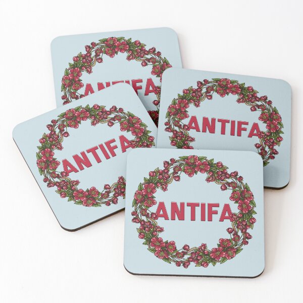 Item preview, AntiFa Wreath Red designed and sold by Art by Veya.