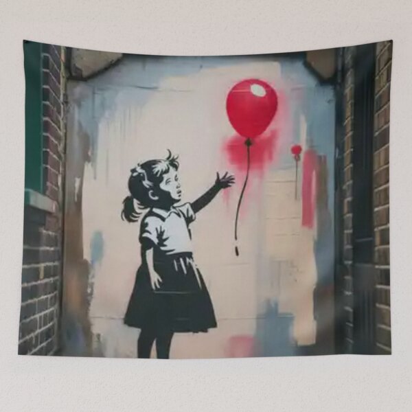 Item preview, Banksy girl ballon vintage designed and sold by martin max.