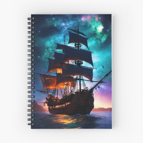 Item preview, Mystic Pirate Ship at Sea designed and sold by PatiMood.