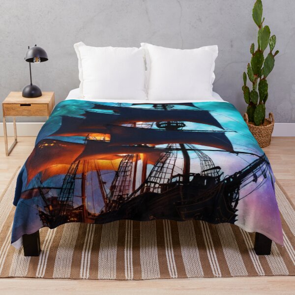 Item preview, Mystic Pirate Ship at Sea designed and sold by PatiMood.