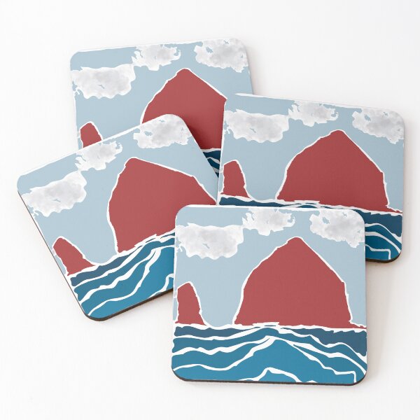 Item preview, Minimalist Haystack Rock at Cannon Beach designed and sold by CleverEnoughCo.