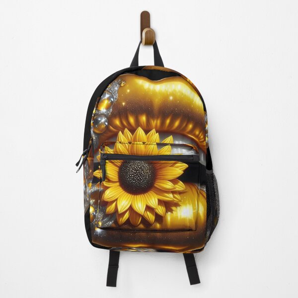 Item preview, Golden Lips with Sunflower – Glam Shine Aesthetic designed and sold by Margival.