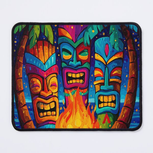 Item preview, Colorful Tiki Masks – Campfire Island Party designed and sold by Meiersbeste.