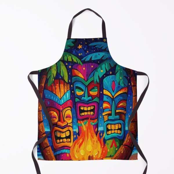 Item preview, Colorful Tiki Masks – Campfire Island Party designed and sold by Meiersbeste.