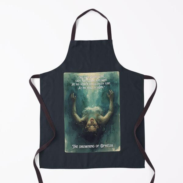 Item preview, The drowning of Ophelia in William Shakespeare's 'Hamlet'. book quote designed and sold by Filologica.