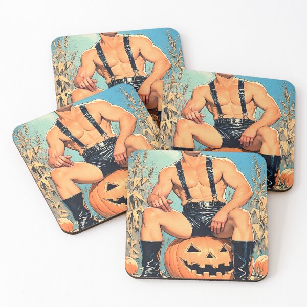 Item preview, Leather Daddy Pumpkin Pin-Up designed and sold by Hunkyismything.