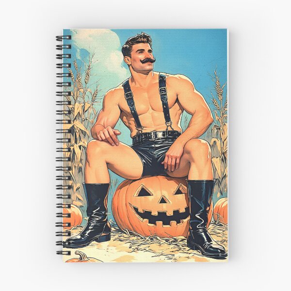 Item preview, Leather Daddy Pumpkin Pin-Up designed and sold by Hunkyismything.
