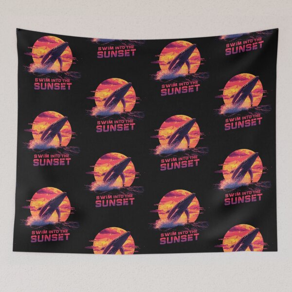 Item preview, Swim into the Sunset – Whale in the Sunset designed and sold by ParaSiempreS.