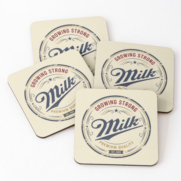 Artikelvorschau, Growing Strong Milk Badge – Hochwertiges Retro-Geschenk für Babys und Neugeborene entworfen und verkauft von artecomm.