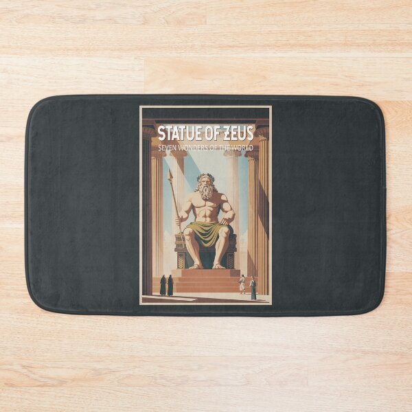 Item preview, Statue of Zeus Illustration Seven Wonders Vintage designed and sold by KrisSidDesigns.