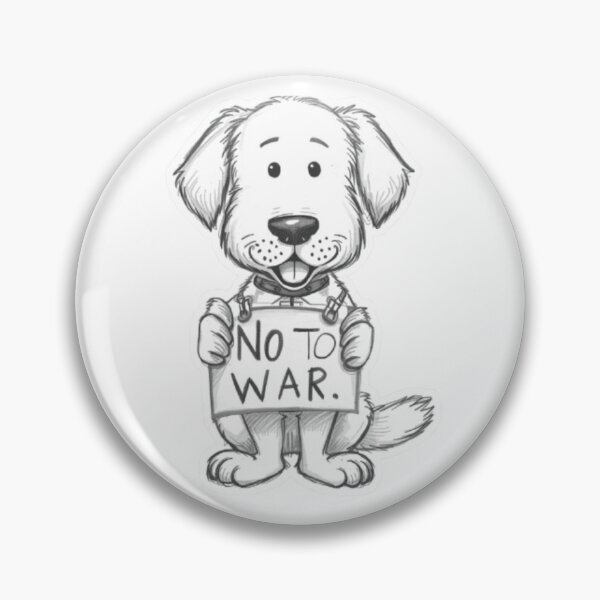 Item preview, Cute Dog Says No to War – Pencil Sketch designed and sold by Nicola369.