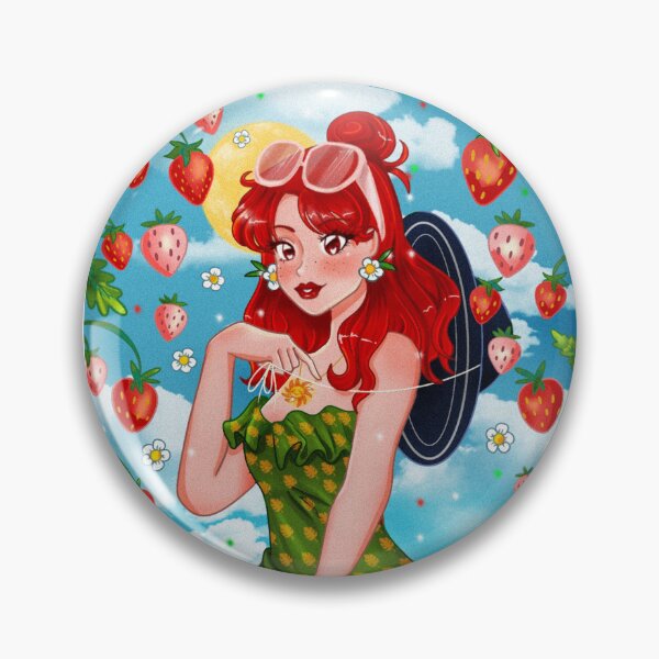 Artikelvorschau, Erdbeere Anime Mädchen entworfen und verkauft von MarielaArtShop.