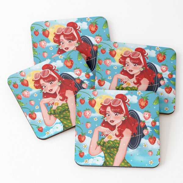 Item preview, Strawberry anime girl designed and sold by MarielaArtShop.