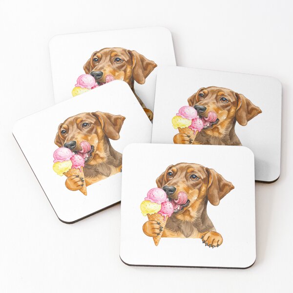 Item preview,  Dog Eating an Ice Cream Cone designed and sold by TeeARTHY.