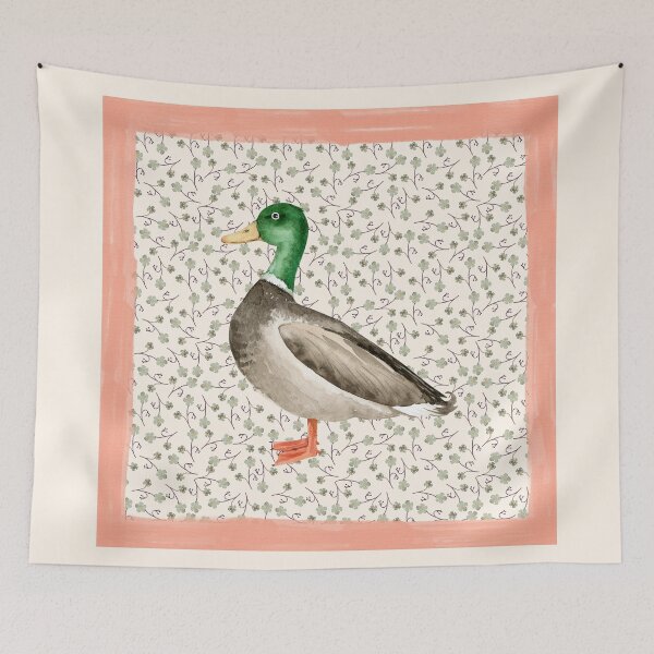 Item preview, Mallard duck, Vintage nursery farmhouse cottagecore art trendy retro illustration designed and sold by ArticraftShop.