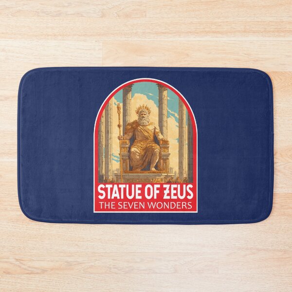 Item preview, Statue of Zeus Illustration Seven Wonders Art Emblem designed and sold by KrisSidDesigns.